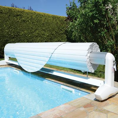 China Electric Automatic Swimming Pool Cover Polycarbonate Pool Tape PC Cover Automatic Swimming Pool Cover for sale