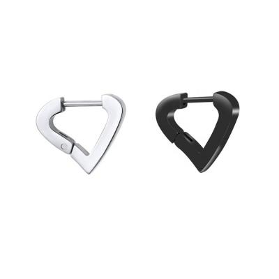 China Hiphop 2022 Hot Trendy Stainless Steel Ear Buckle Anti-allergy  No Oxidation Gold Plated Heart Earrings for sale