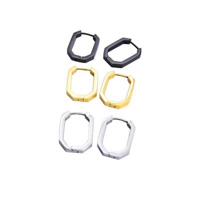 China Hiphop 2022 New Titanium Steel U Shaped Ear Buckle Men's Colorfast  Earrings For Men And Women for sale