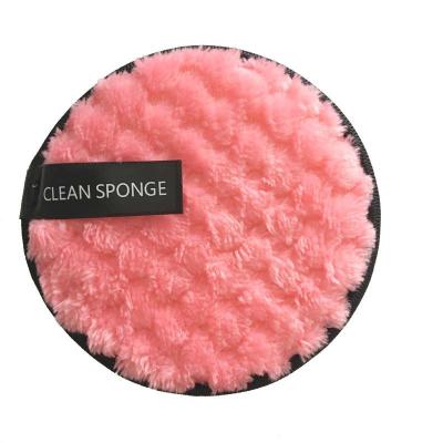 China Washable Reusable Microfiber Cloth Pads Reusable Makeup Remover Puff Towel Cotton Double Layer Cosmetic Puff for sale