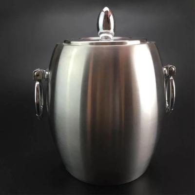 China Amazon Viable Best Selling Double Wall Insulated Stainless Steel Ice Bucket Beer Wine Barrel Cooler Wine Ice Bucket for sale