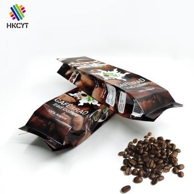 China Hot Selling Safety Portable Coffee Packing Bags Aluminum Foil Lined Inside Air Valve Side Gusset Sealing Bag for sale