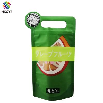 China Food Custom Printed Shaped Pouch Bag Lemon Fruit Food Grade Bag Edible Food Packaging Laminated Bag for sale