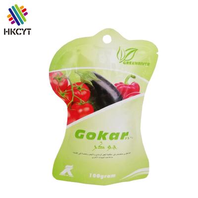 China Food High Quality Special Shaped Pouch Laminated Aluminum Foil Heat Seal Vegetable Seeds Packaging Bag for sale