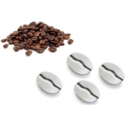 China Reusable Hotel Stainless Steel Ice Cube Coffee Bean Shape for sale