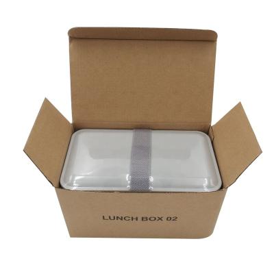 China Lunch Box Food Grade Two Layer Plastic Lunch Box With Shrink Packing for sale