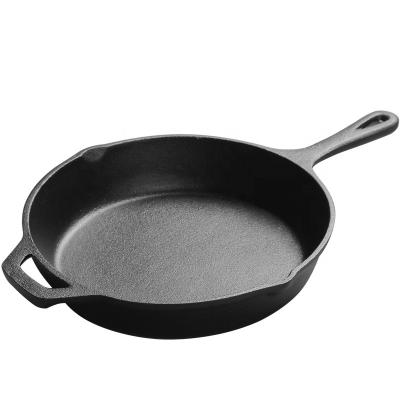 China 10 Inch Cast Iron Skillet Stocked Pre-Seasoned Frying Pan for sale