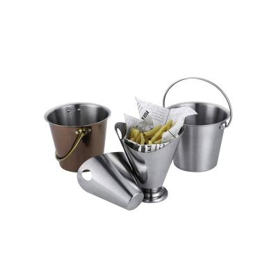 China Stainless steel 304 stainless steel fries chichen bucket for restaurant hotel for sale