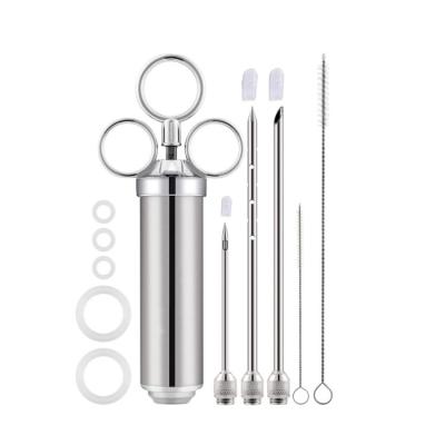 China 2 Ounce Stainless Steel Viable Marinade Injector With EVA Color Box Packing for sale