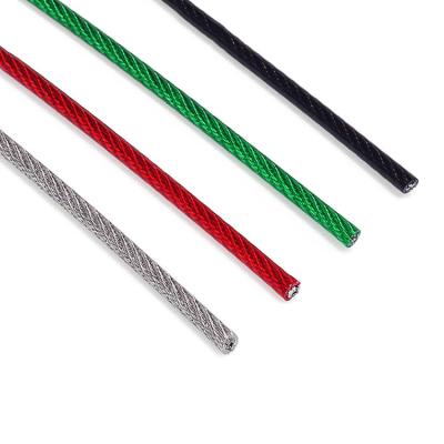 China Gym Cable Fitness Equipment Cable Wire Rope 3mm Nylon PVC Coated Steel Wire Rope for sale