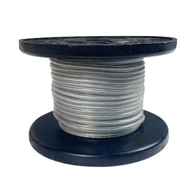 China Gym cable clear pvc/pu 3mm 6mm coated steel wire rope for sale