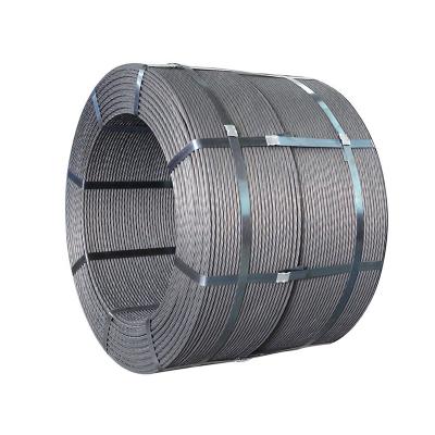 China Concrete Construction 9.5mm Post Tension Wick Prestressed Concrete Wick High Tension Steel Wire Rope for sale