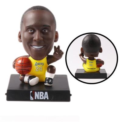 China 5 Inch Hot Selling Cartoon Toy In Car Shaking Head Jordan James Harden Toy Car Decoration Curry Toy Kobe Figure Shaking Head Toy for sale