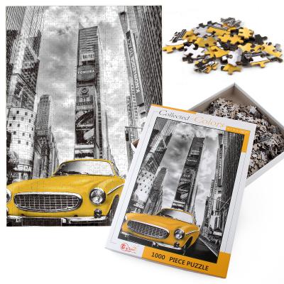 China Eco-friendly Material Wholesale Educational Puzzle Paper Puzzle 1000 Pieces With Street Scenery for sale