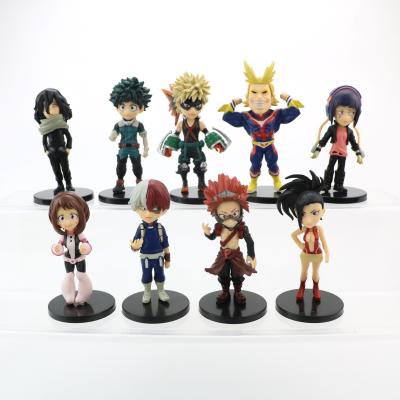 China Cartoon Toy A Set 9 Pcs Mini Toy YohAsakura Bakugo Katsuki Todoroki Shouto Anime Figure Boku No Hero Academia My Hero Academia for sale