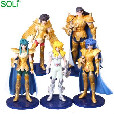 China cartoon toy 1 set for 5 toy saint seiya figure saint seiya action number saint seiya for sale