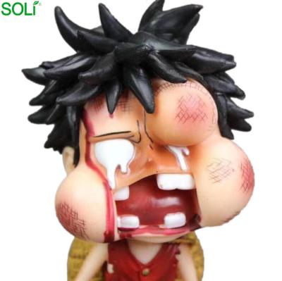 China Toy Hot Japanese cartoon animation puffy face one piece figure luffy toy for sale