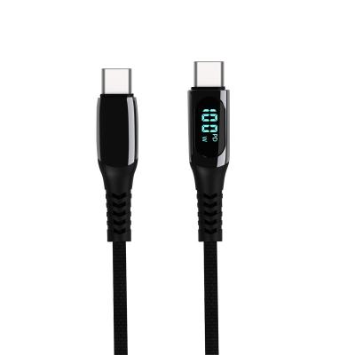 China Original Led Power Digital Display Built In E-Marker 1M 2M Digital Display Unbreakable Usb 2.0 Data Led Display PD Power 5A 60W 100W Usb C Cable for sale