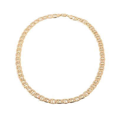 China TRENDY Precision fit 18K gold plated Textured curb chain loop necklace for sale