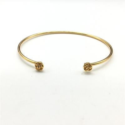 China TRENDY Double floral rose cuff bracelet for sale