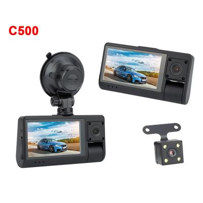 China WDR 3 Inches Video Playback Photo Playback Support 3 Channel Dashcam Mini Car Black Box Built-In Gps for sale