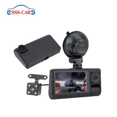 China WDR 3 Inch Small Dual HD Slow 1080p Night Starlights 3 Channel VCR Car Security DVR Camera Dash Cam Smart for sale