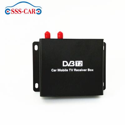 China M-789 high speed mobile digital tv receiver hd car dvb antenna of T2 digital tuner 180km/h tv box 2 for sale