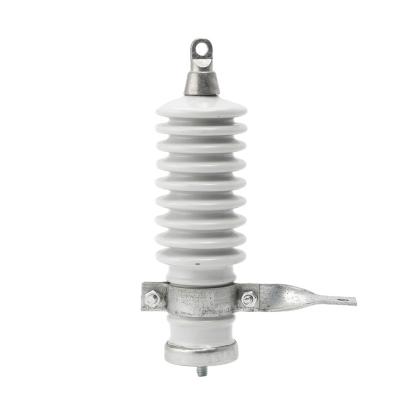 China Y5WS-17-50 Outdoor Ceramic Composite Overhead Lines Lightning Arrester Insulated Polymer 10KV Zinc Oxide Arrester for sale