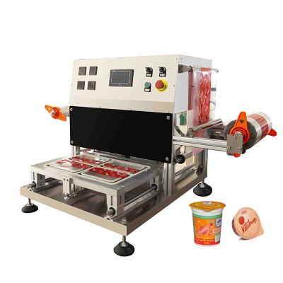 China Full automatic food boba plastic cup aluminum sealer 98mm boba tea cup sealing machine for sale