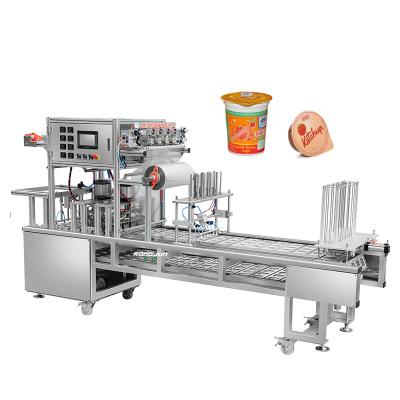 China Food Tray Sealer Packing Line Machine Jelly Cup Instant Noodle Cup Packing Line for sale