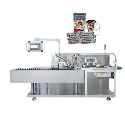 China automatic food coffee capsule carton box packing machine cartoning machine for coffee strip tube for sale