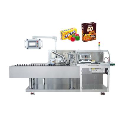 China Automatic Candy Sweet Box Syrup Packing Machine Food Cartons Folding Cartoning Machine for sale