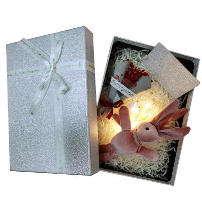 China Custom Recycled Luxury Glossy Rigid Paper Bag Gift Lamination Materials Lamination Handbag Box Matching Packaging for sale