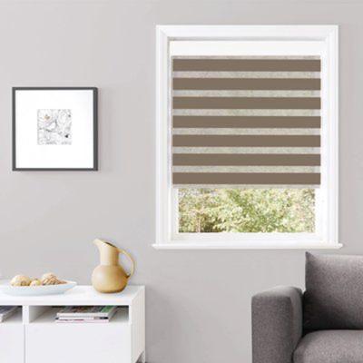 China Eco-Friendly Double Layer Zebra Roller Blind Light Filtering Shades Windows Privacy Pure Light Control For Day And Night for sale