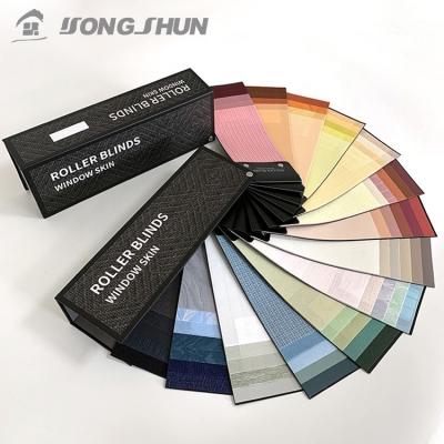 China YONGSHUN Blackout Textile Roll Color Sample Book Fabric Blind Free Sample Book for sale