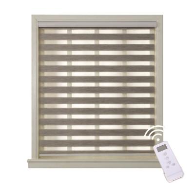 China Minimalist Tubular Motor Zebra Electric Motorized Window Blinds With Remote Control for sale