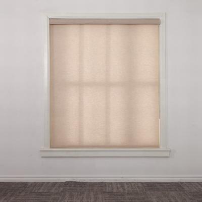 China Fancy Roller Blind Decoration Yarn Dyed Vanilla Window Greenhouse Blackout Roller Shades for sale