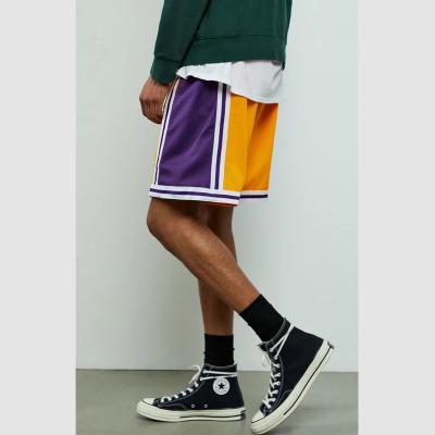 China Factory OEM Logo Summer Drawstring Elastic Men's Custom Color Block Sports Shorts Plus Size Stretch Casual Shorts Pants for sale