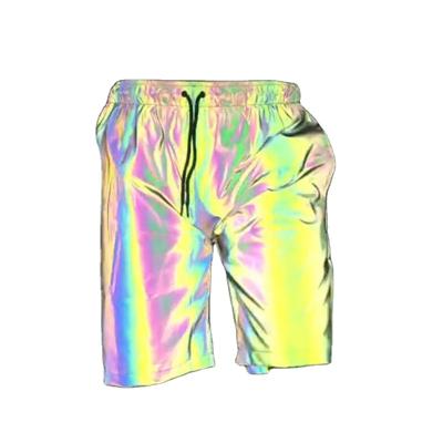 China Custom Logo Men Summer Shorts 3M Reflective Elastic Waist Hot Sell Factory Plus Size Summer Shorts for sale