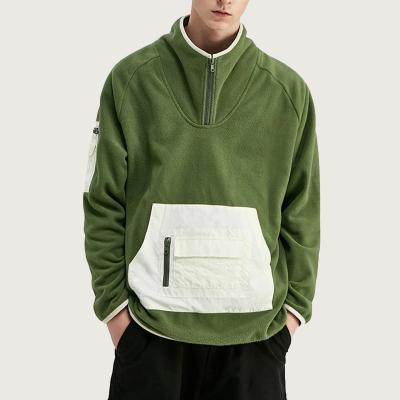 China OEM Quality Breathable Custom Thick Sweatshirt Patchwork Collar Backing Fleece Sweater Men OEM Quality for sale