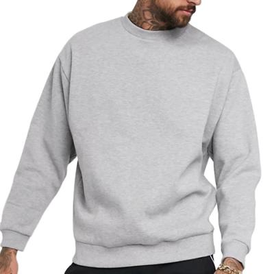 China Men's Ribbed Sweatshirt Men Cotton Pullover Sweater Casual Oversized Blank Sweatshirt Custom Wholesale Breathable Crew Neck for sale