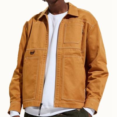 China OEM Custom Logo QUICK DRY Wholesale Custom Mens Refine Solid Color Casual Jacket Trucker Jacket Slim Fit Outdoor Coat For Men for sale