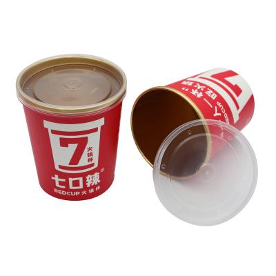 China Hot Selling Food Grade Disposable Take Out Container Noodle Cup Soup Salad Biodegradable Disposable Paper Bowl for sale