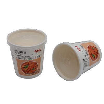 China Hot Selling Disposable Cups Disposable for Soup Paper Bucket Large Capacity Soup Cup Kraft Paper Cup Food Container and Lid for sale