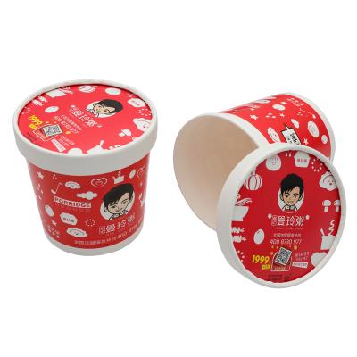 China Kraft Paper Bucket Large Capacity Soup Cup Wrapping Paper Cup Disposable Paper Food Container and Lid for sale