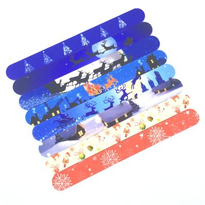 China Nail Care Christmas Professional Custom Printed Nail File Emery Nail File for sale