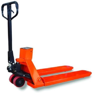 China Hotels Factory Price Hydraulic Manual Ladder Pallet Truck Hand Pallet Truck With Scale for sale