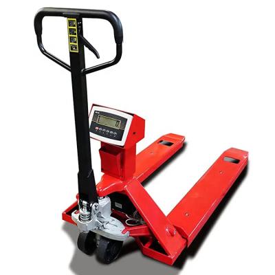 China New Product Hotels Scale Pallet Truck Manual 2 Ton 3 Ton Scale Hand Pallet Truck for sale