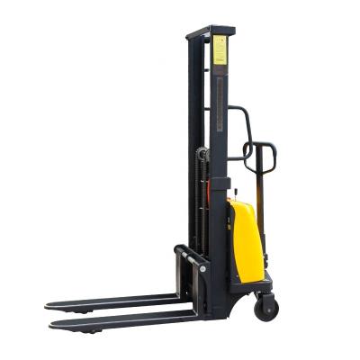 China Hotels Semi Electric Forklift 2 Ton Pallet Stacker Forklift Pallet Walking Stacker for sale