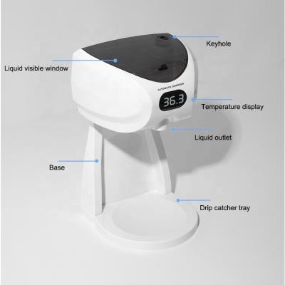 China Commercial Foam Soap Dispenser Hotel 430ml Temperature Measurement Hand Sanitizer Water Proof Automatic Liquid Soap Dispenser for sale